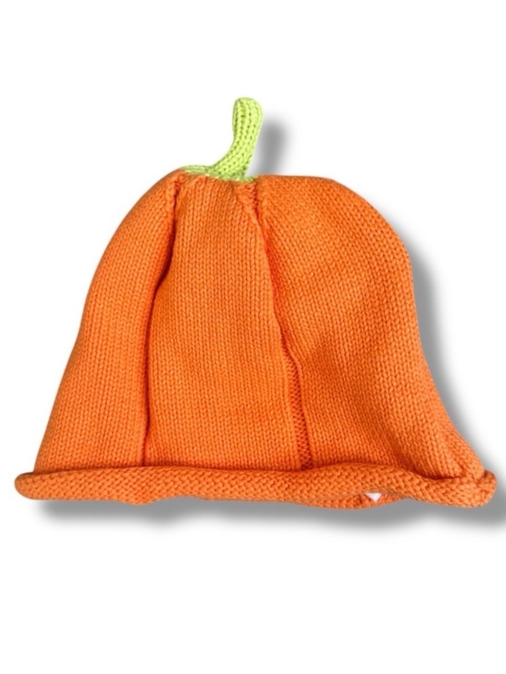 Carter's Pumpkin Baby Beanie One Size Orange Knit Hat 100% Cotton